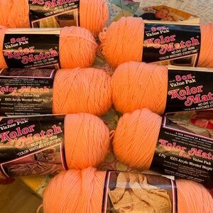 8 scains  of peach color, yarn brand new